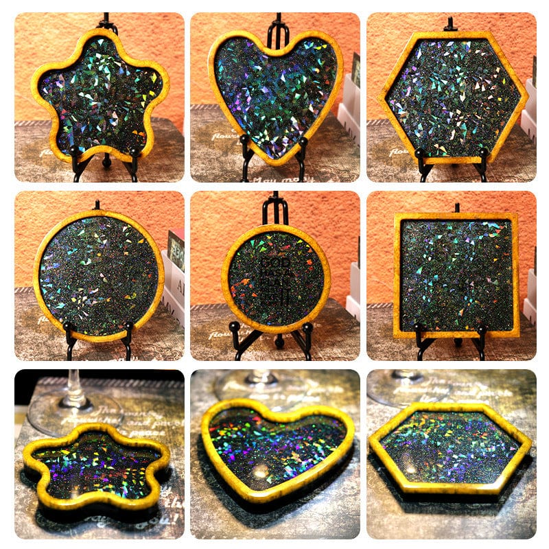 Holographic Hexagon Trinklet Coaster Mould