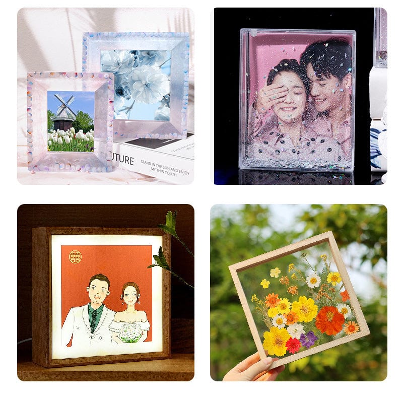 Square Photo Frame & Coaster With Angular Boundry