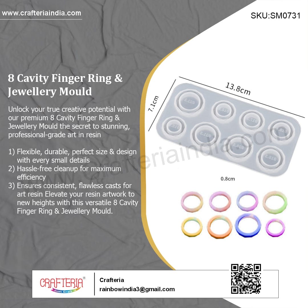 8 Cavity Finger Ring & Jewellery Mould