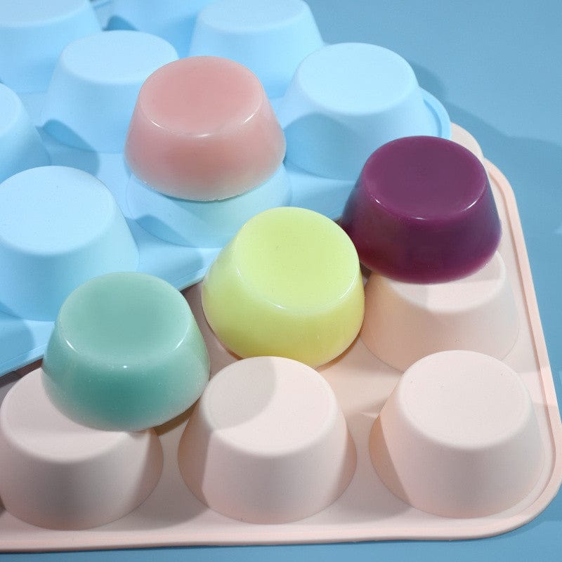 12 Cavity Cup Cake, Soap & Candle Mould