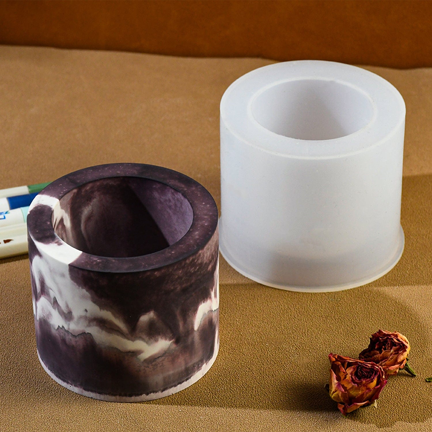 cylindrical Flowerpot, Pen stand & candle Holder Mould