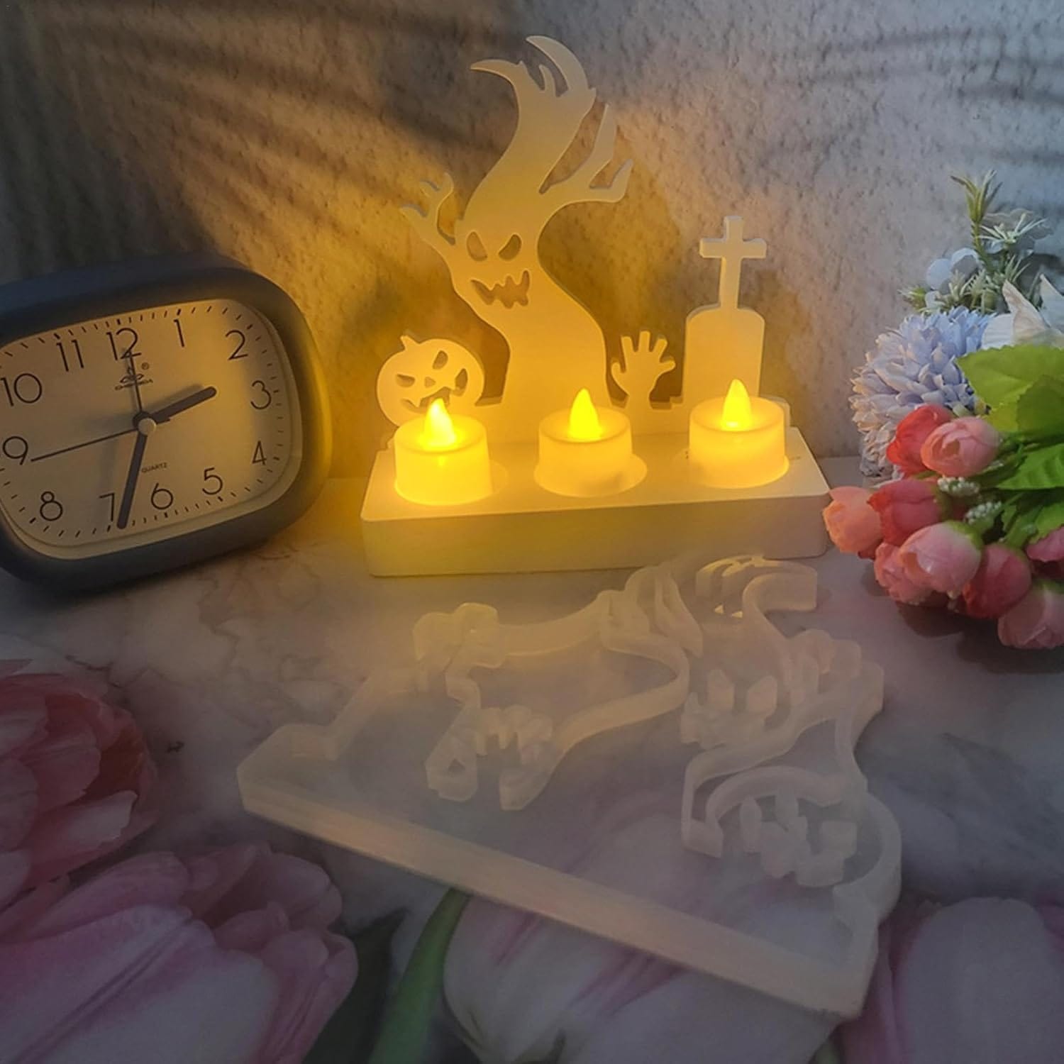 3 Cavity T-Light With Photo Holder Mould
