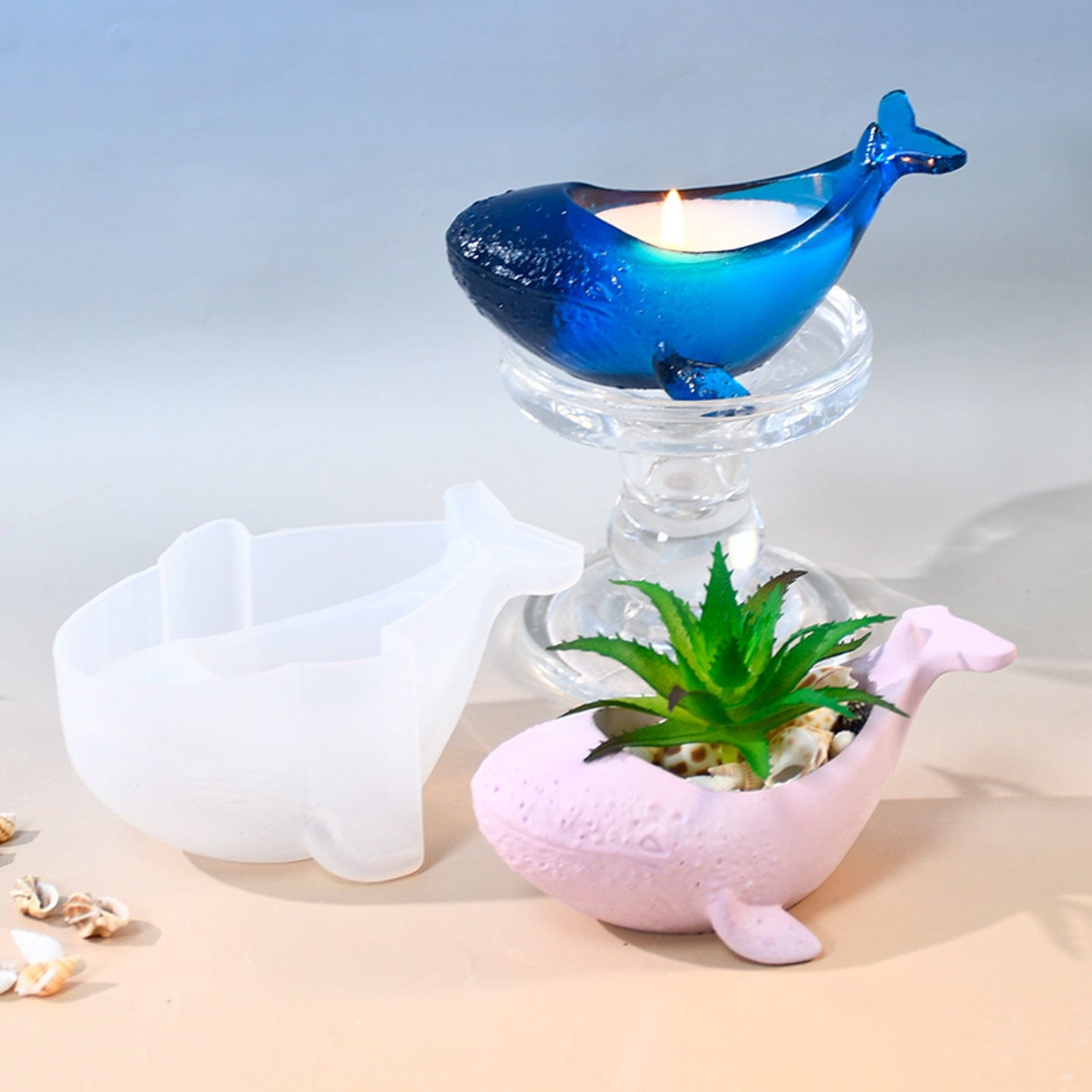 Blue Whale Candle & Planter MOuld