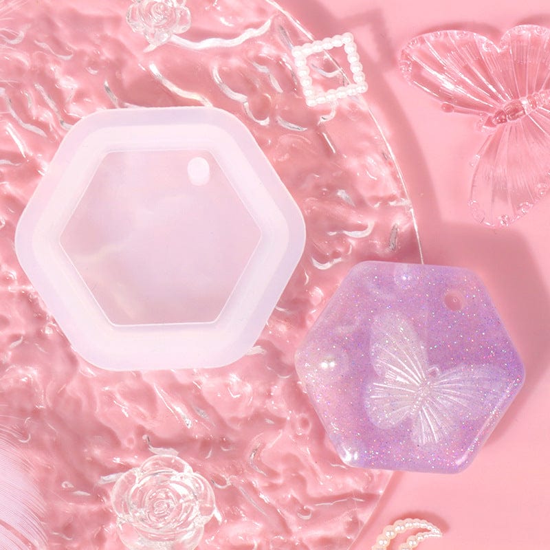 Hexagon Shape Keychain & Pendant Mould