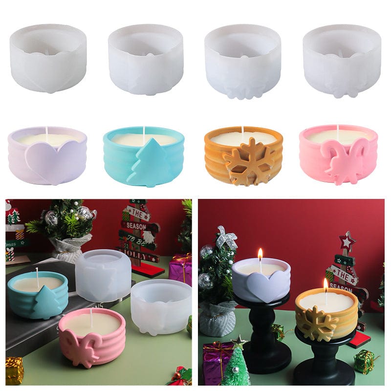 Christmas T-light and candle base Mould