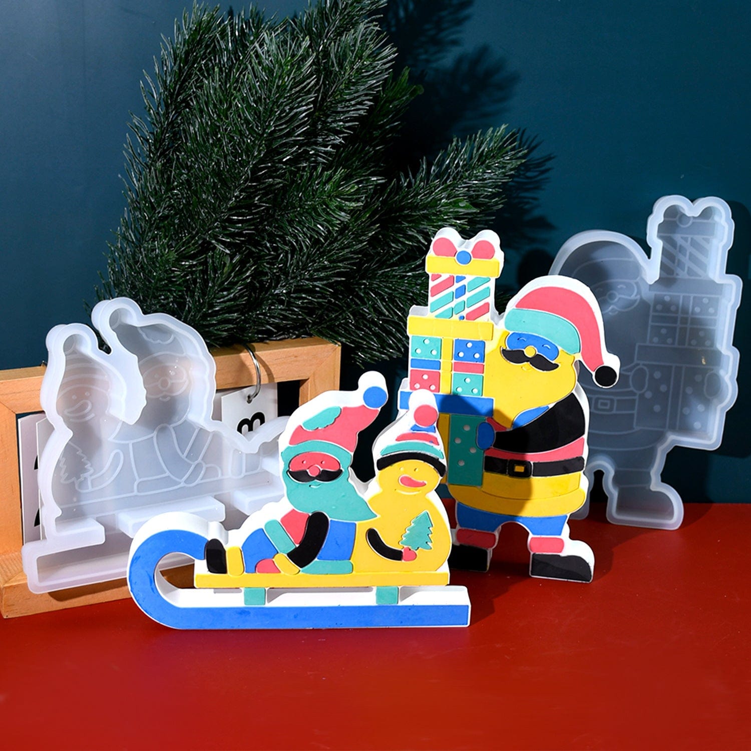 Santa and Snowman Sledge Mould