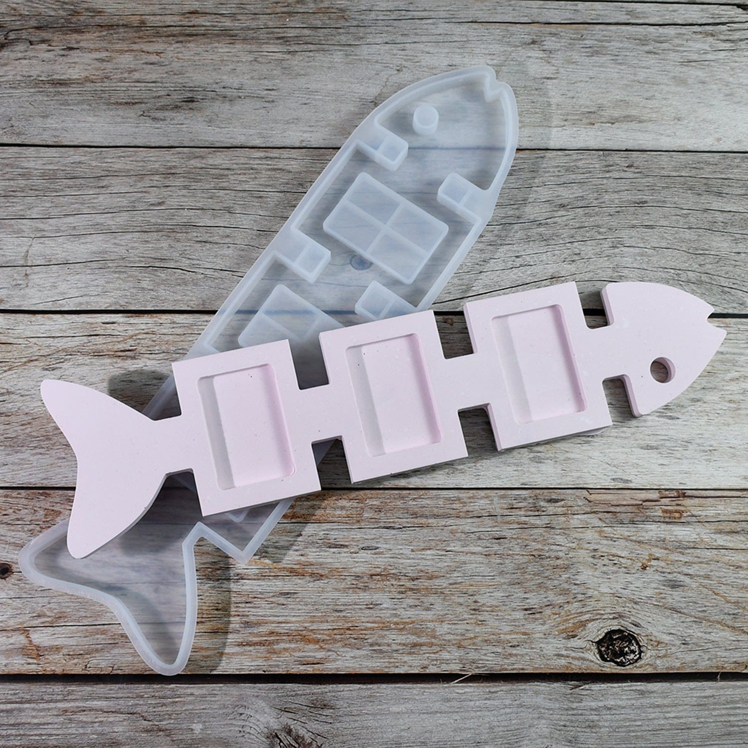 Fish Shape Triple Photo Frame Mould