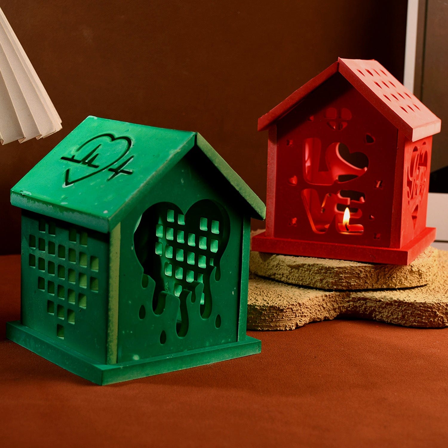 Love Theme House T-Light Holder Mould