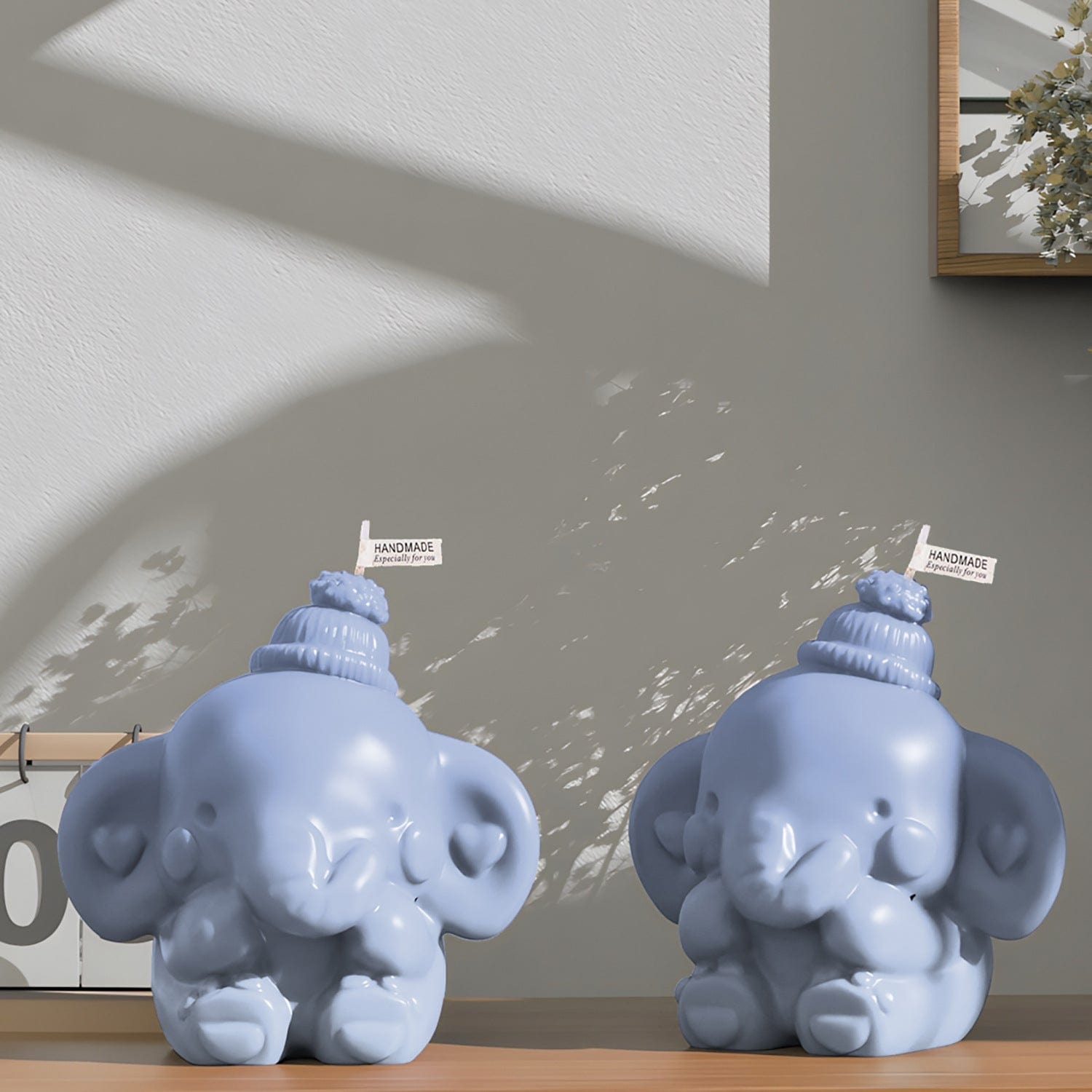 3D Cute Elephant Candle Mould