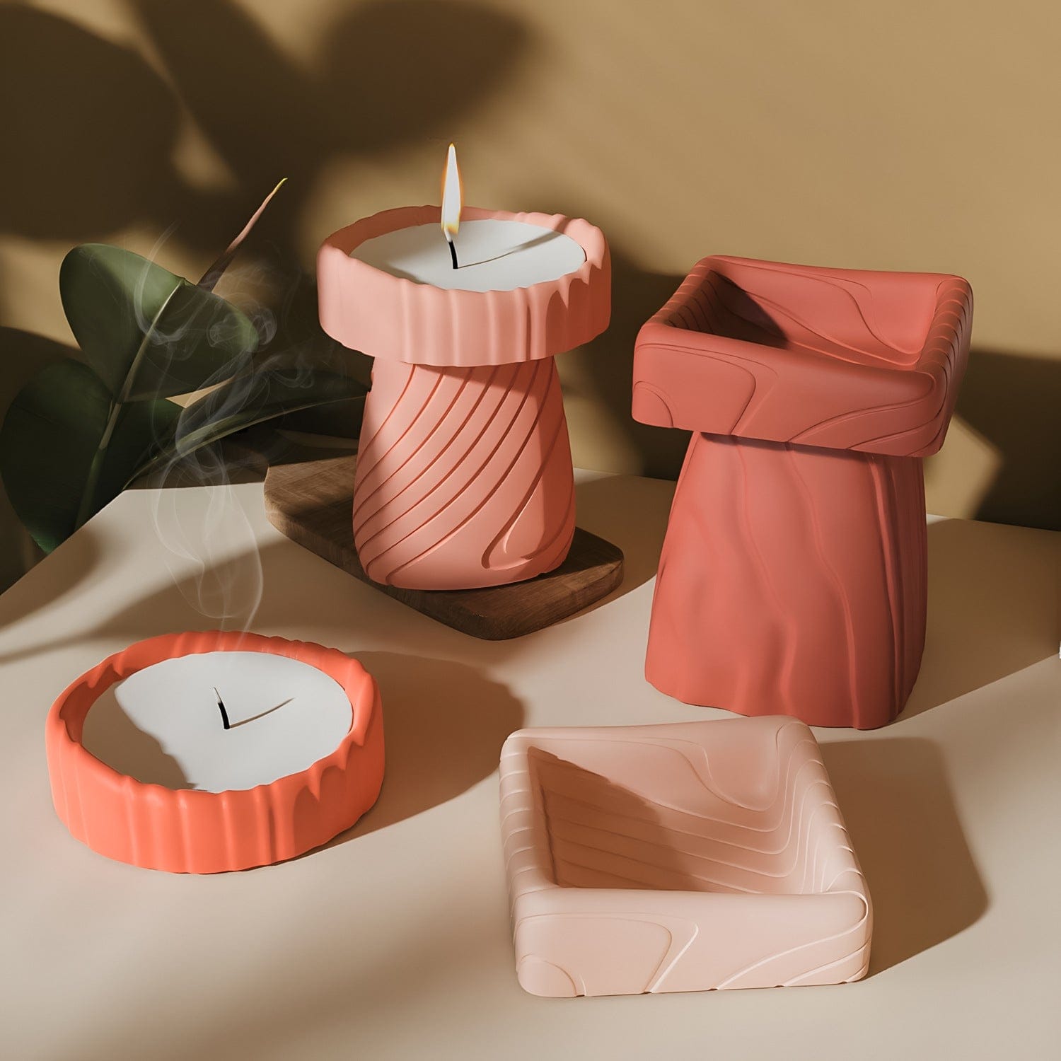 Texture Line Vase Candle Mould
