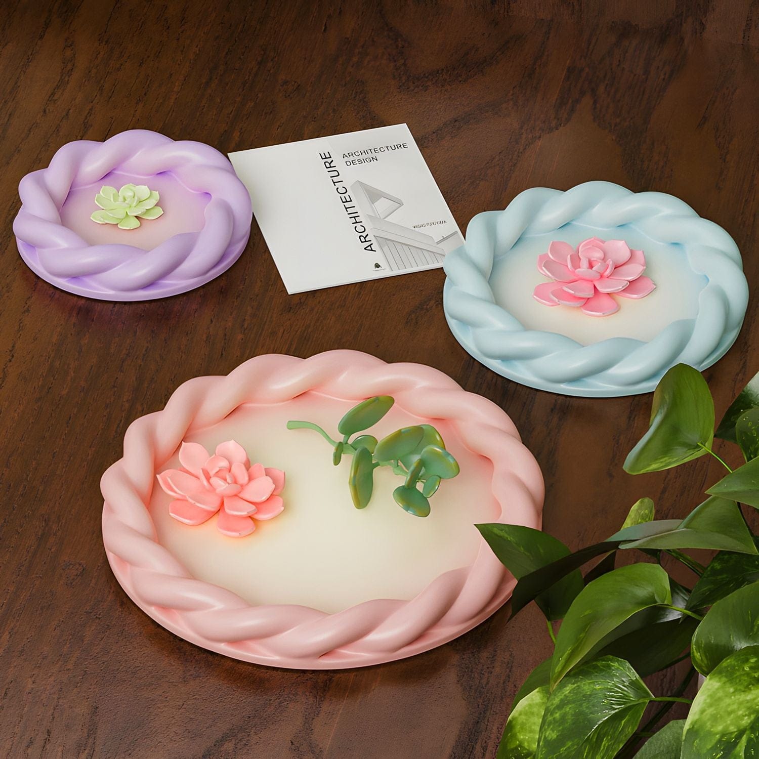 Medium Design Love Twist Plate Tray Mould