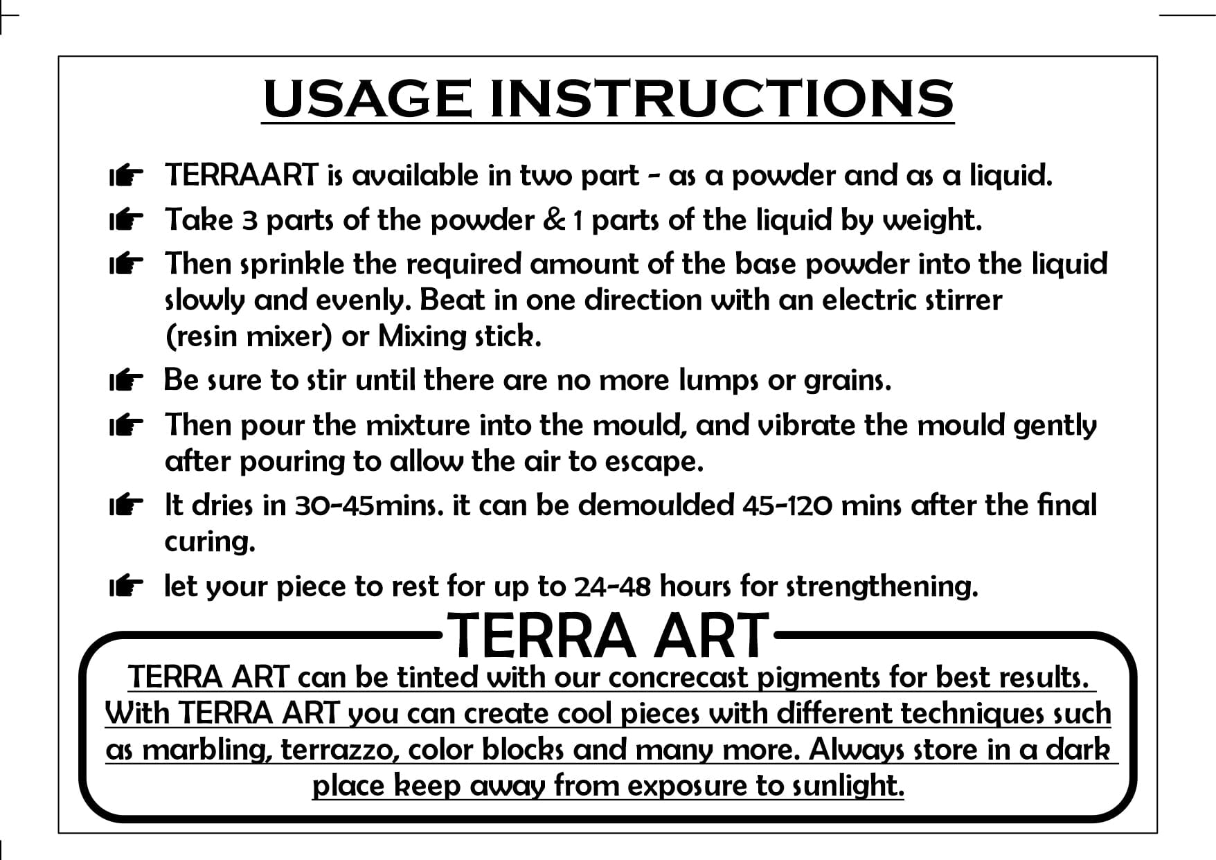 Terra Art (White Base) (500GMS BASE AND 170GMS LIQUID)