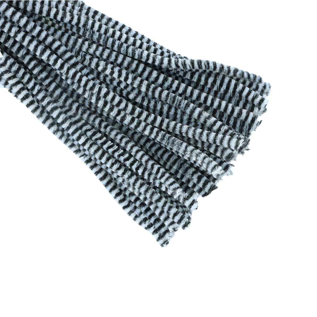 Chenille Stripe Pipe Cleaners