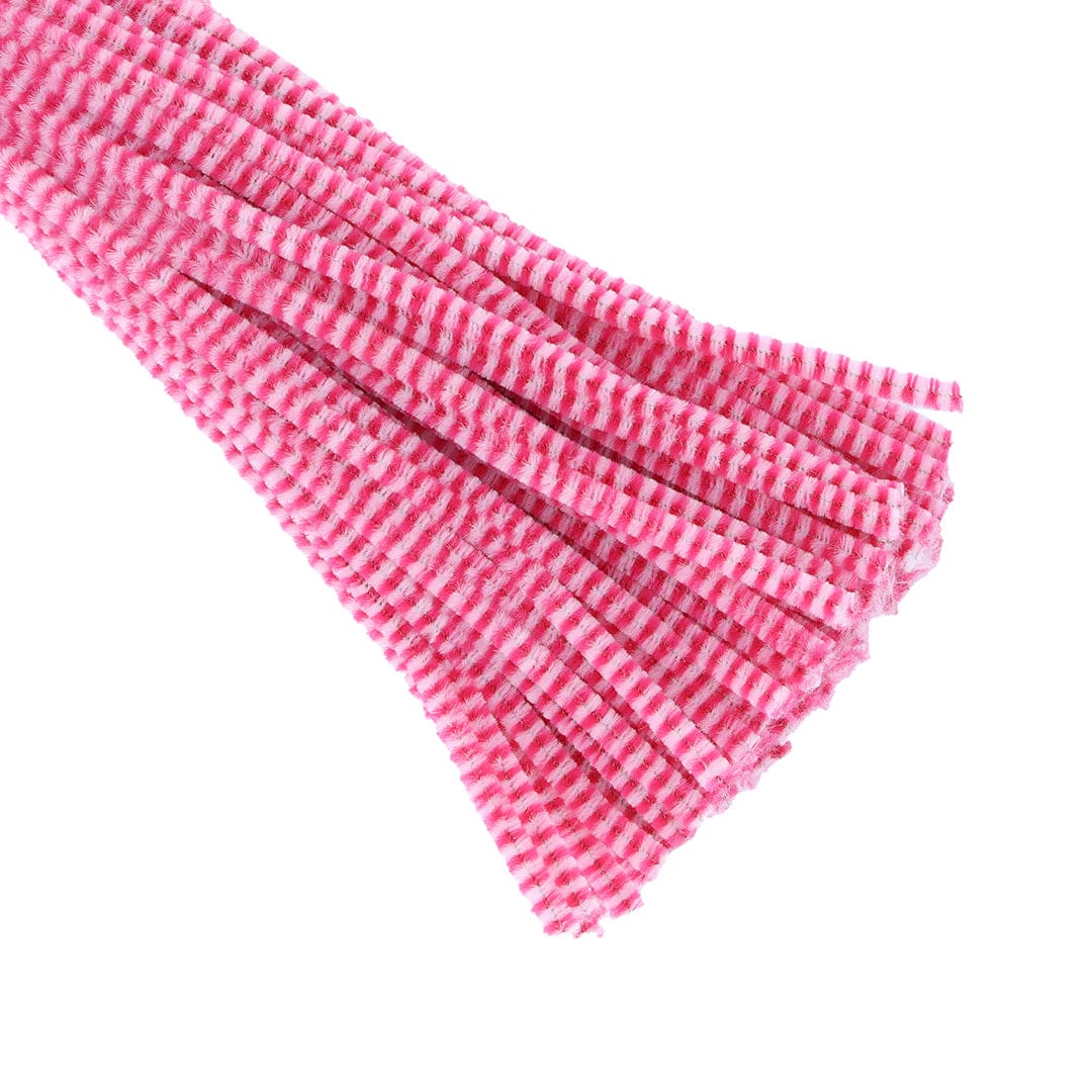 Chenille Stripe Pipe Cleaners