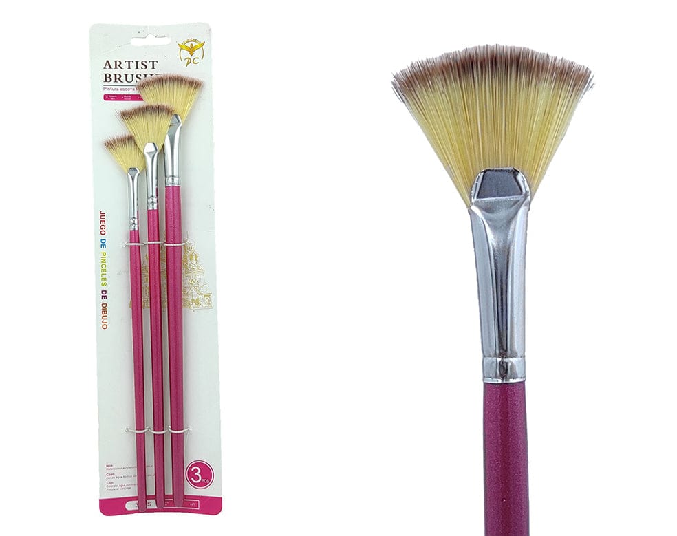 3 Pcs Fan Brush