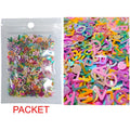 Glitter Small Rainbow Abcd Alphabet (5gms x 10)
