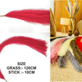 Red Faux Boho Pampas Grass