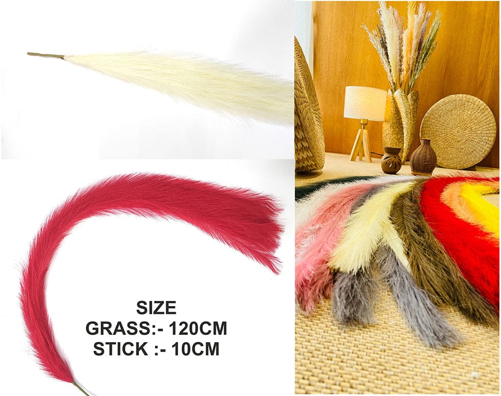 Ivory Faux Boho Pampas Grass