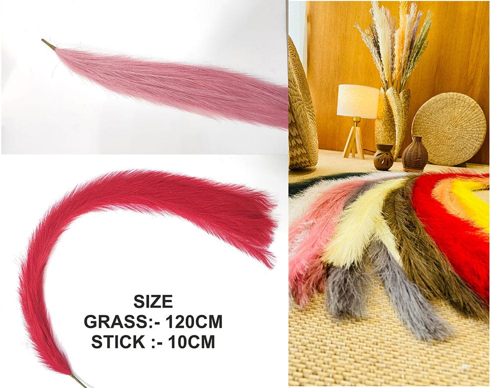 Pink Faux Boho Pampas Grass