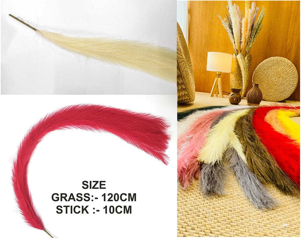 Cream Faux Boho Pampas Grass