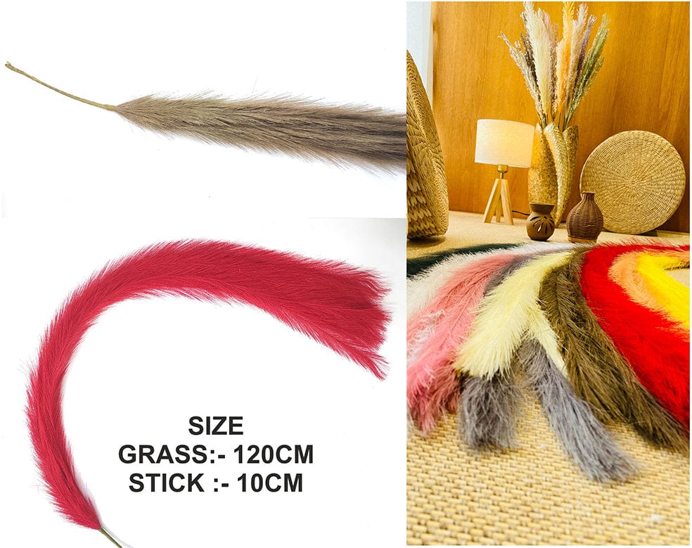 Brown Faux Boho Pampas Grass