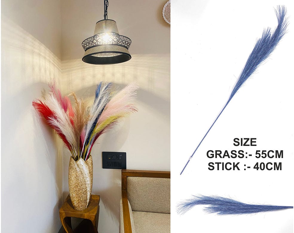 Blue Glittering Pampas Grass