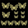 3D Metallic Butterflies Decoration D04