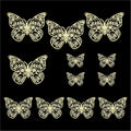 3D Metallic Butterflies Decoration D07