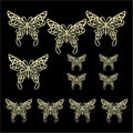 3D Metallic Butterflies Decoration D09