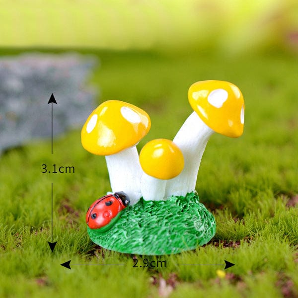 Mini Yellow Mushroom Miniature