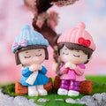 2Pcs Winter Couple Miniature Set