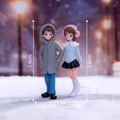 2Pcs Winter Couple Miniature Set