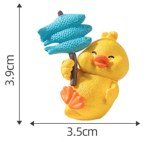 Yellow Duck With Forked Fish