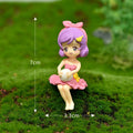 Seating Pink Dress Girl