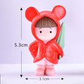 Red Raincoat Cute Girl
