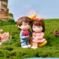 Sweety Lover Couple With Moon And Flower