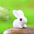 Red And White Jade Rabbit Miniature