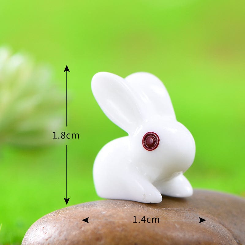 Red And White Jade Rabbit Miniature