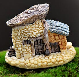 Small House Stone Roof Miniature