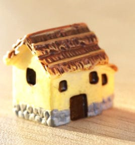 Small Yellow Two Room Villa Miniature