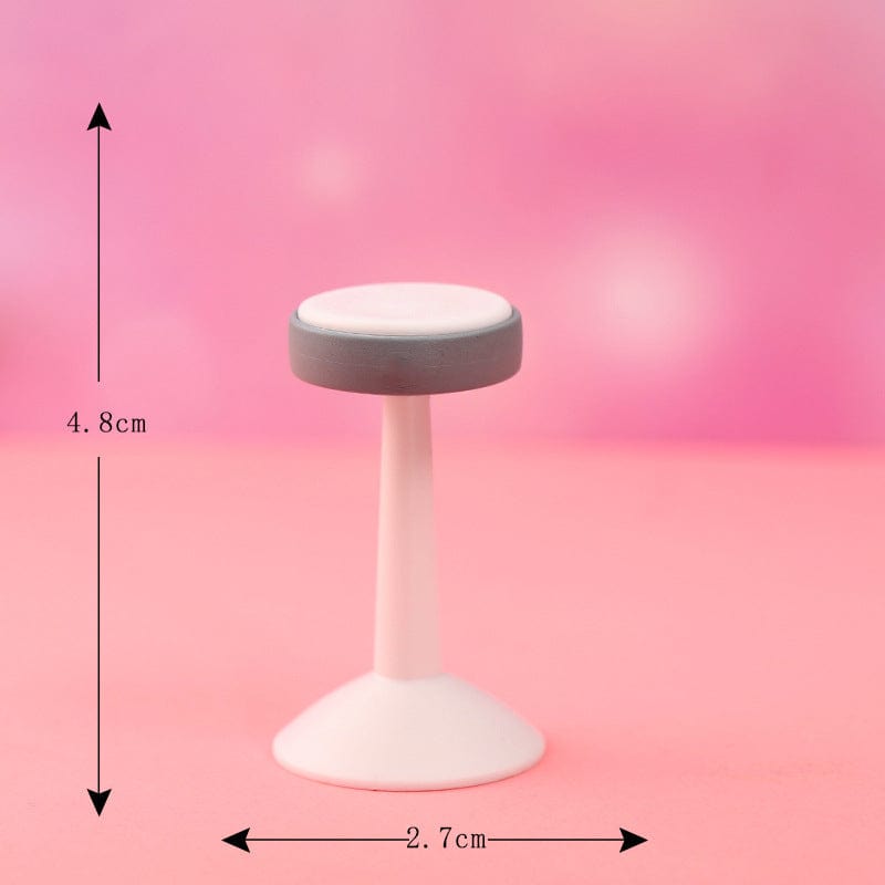Grey Round Stool Miniature