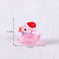 Pink Christmas Flash Duck Miniature