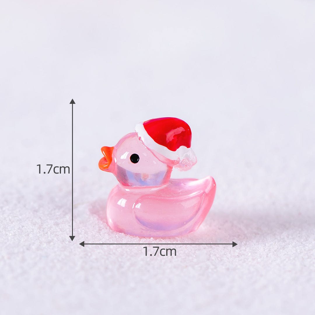 Pink Christmas Flash Duck Miniature