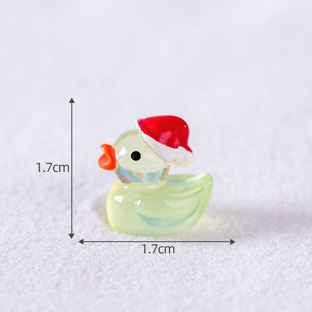 Light Green Christmas Flash Duck Miniature