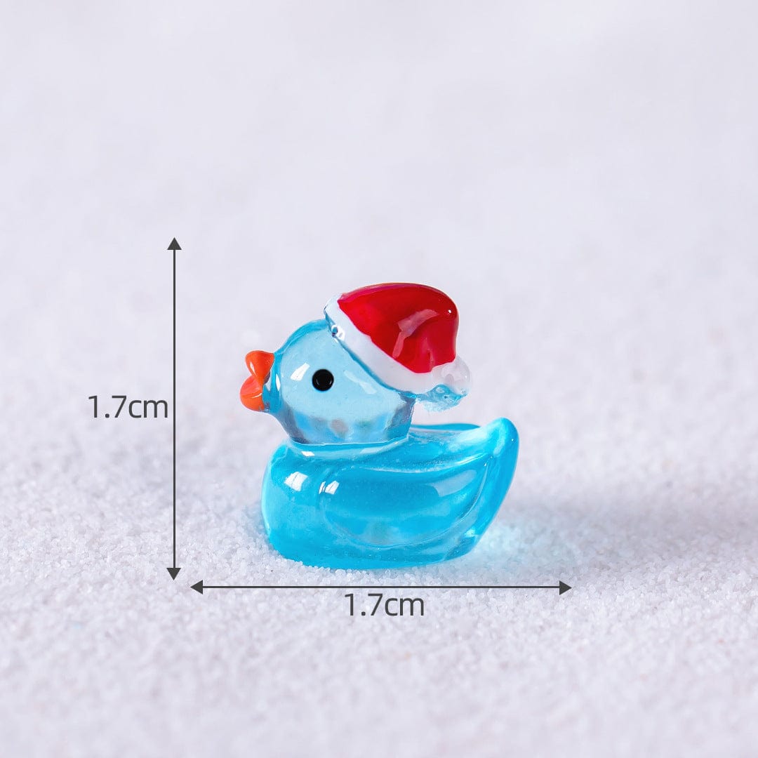 Blue Christmas Flash Duck Miniature