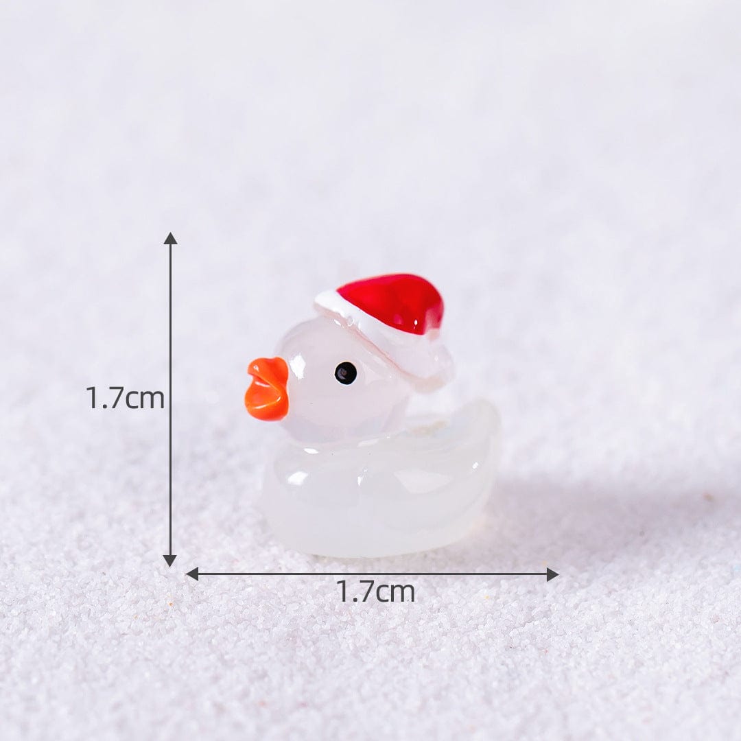 Silver Christmas Flash Duck Miniature
