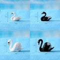 4Pcs Black & White Swan Miniature