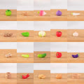 17Pcs Vegetables & 3Pcs Basket  Miniatures