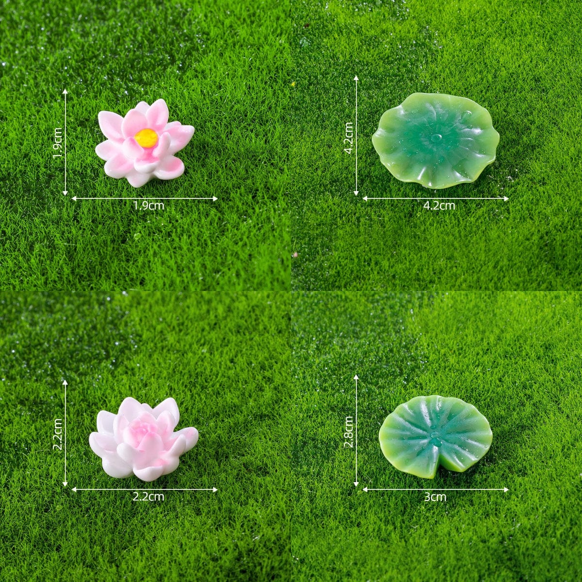 Artificial Mini Lotus Lily Pads Frog Tadpole Miniatures