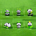 6Pcs Panda Miniatures